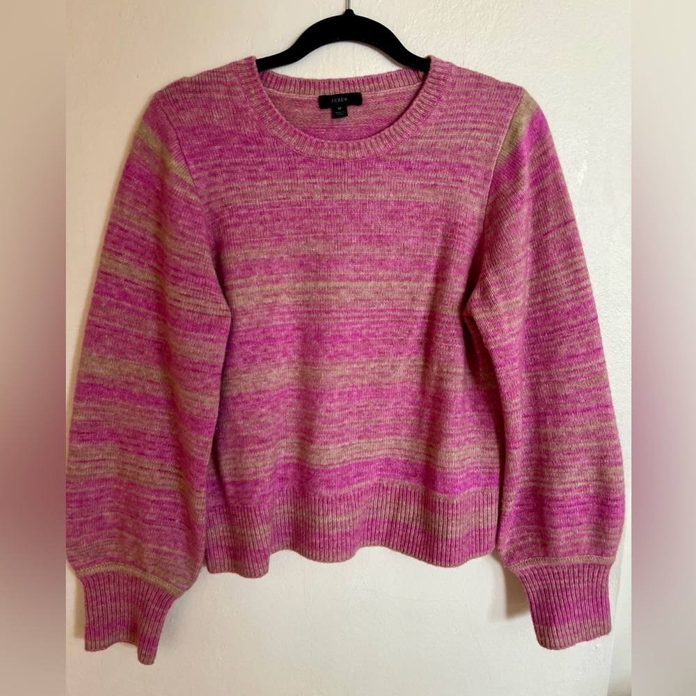J Crew Pink Striped Women's Sweater